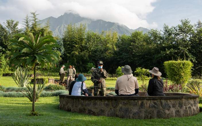 briefing in kinigi before tracking